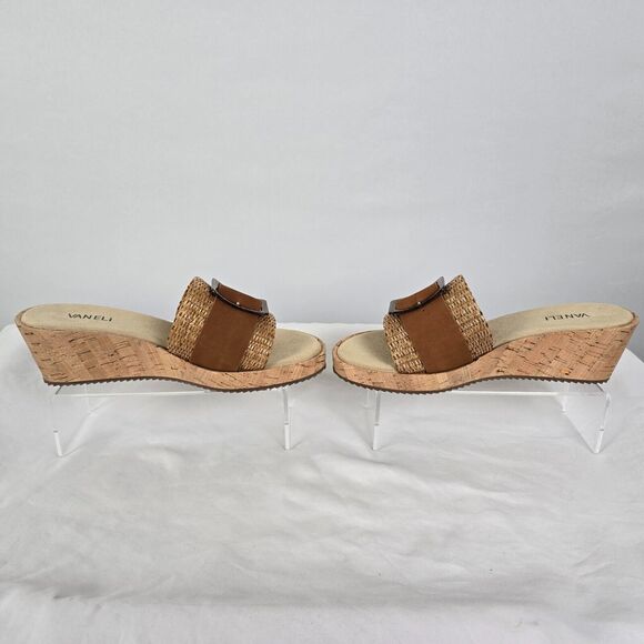 Vaneli Wedge Shoes Women's 10 M Cattee Tan Straw NIB - Picture 9 of 16